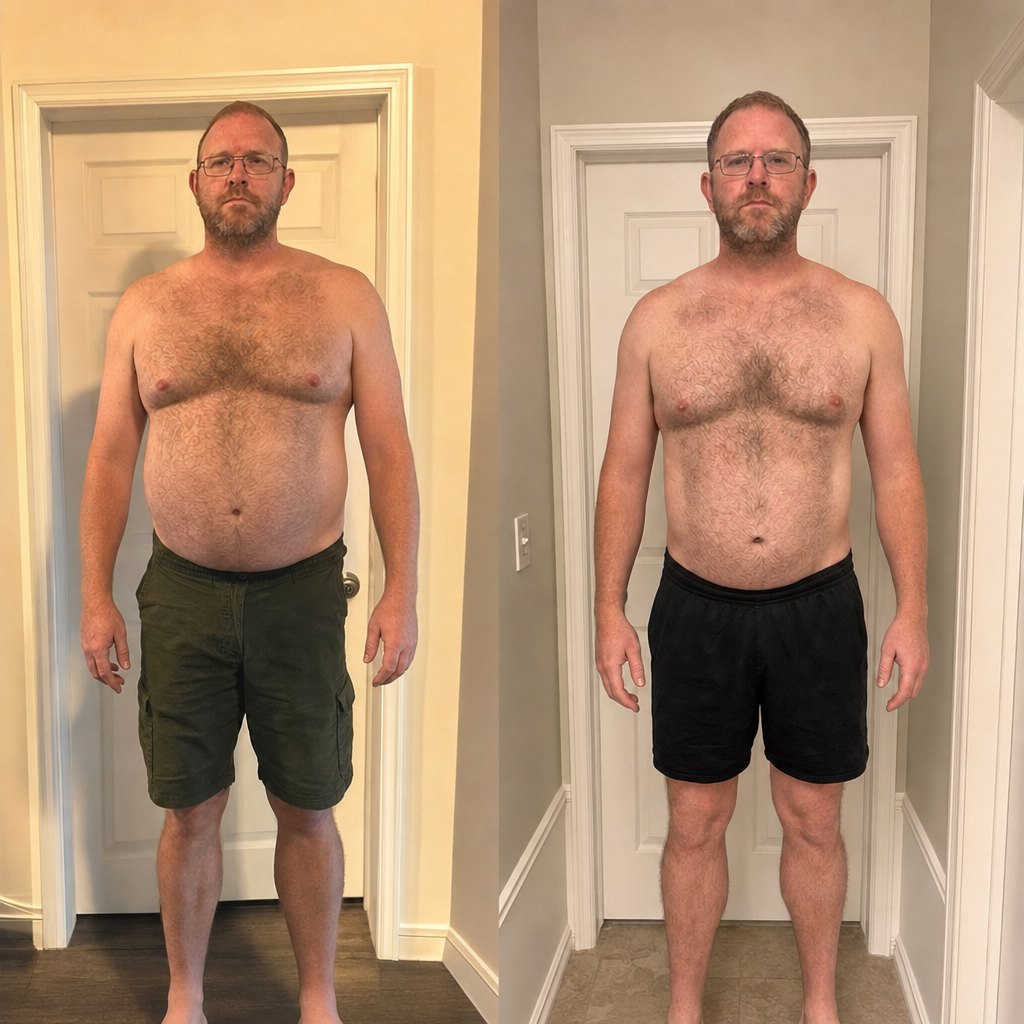 SIMON, 42 before and after
